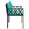 vidaXL Záhradné lavičky 2 -Seater 116 x 56 x 75 cm polyratan
