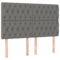 vidaXL Boxspring posteľ s matracom tmavosivá 140x200 cm látka