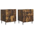 vidaXL Nočný stolík 2 ks Dymový dub 43 x 34,5 x 49,5 cm