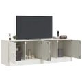 vidaXL TV skrinky 2 ks biele 67x39x44 cm oceľ
