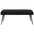 vidaXL Lavica s gombíkovým prešívaním Čierna 110 x 40 x 46 cm Zamat