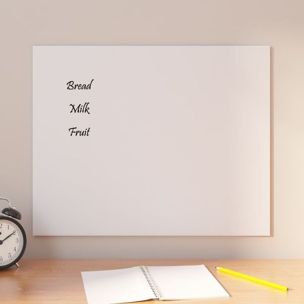 vidaXL Nástenná magnetická tabuľa biela 50x40 cm tvrdené sklo