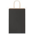 vidaXL Papierové tašky 250 ks s rúčkami, čierna, 21x11x31 cm