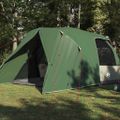 vidaXL Dómový stan pre 4 osoby so strechou Zelená 455 x 252 x 178 cm