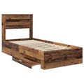 vidaXL Rám postele Staré drevo 90 x 200 cm Kompozitné drevo