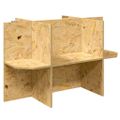 vidaXL Základňa terária Hnedá 80 x 50 x 50 cm OSB