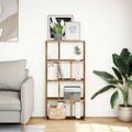 vidaXL Knižnica staré drevo 60x20x120,5 cm kompozitné drevo