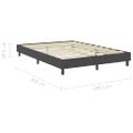 vidaXL Rám na boxspring posteľ, sivý, látka 180x200 cm