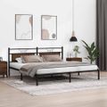 VidaXL Rám postele bez matraca Dub hnedý 200x200 cm Konštrukcia dreva