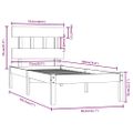 vidaXL Posteľný rám medový drevený masív 75x190cm malé jednolôžko