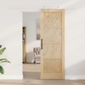 vidaXL Posuvné dvere Prírodná a biela 73,5 x 211 cm Borovicový masív