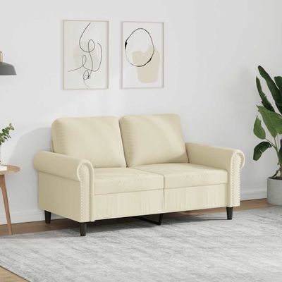 vidaXL 2-miestna pohovka krémová 120 cm umelá koža