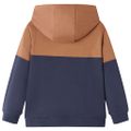 vidaXL Detská mikina kapucňa polovičný zips antracitová a koňaková 104