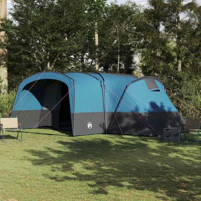 vidaXL Rodinný stan pre 12 osôb Modrá a šedá 760 x 645 x 230 cm