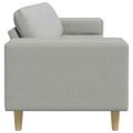 vidaXL Pohovka do obývačky Oblá šedá 250 x 77 x 76 cm Polyester