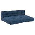 vidaXL Vankúš na paletový gauč 2 ks Látka Indigo 120 x 80 x 38 cm