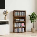 vidaXL Roh na skladovanie CD 4 ks Dymový dub 40 x 17 x 17 cm