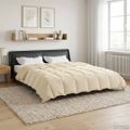 vidaXL Prikrývka na celý rok 200 x 200 cm 4 ročné obdobia Krémová
