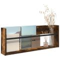 vidaXL Regál na časopisy Dymová dub 80 x 12 x 30 cm Kompozitné drevo