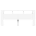 vidaXL Čelo s LED biele 220x18,5x103,5 cm kompozitné drevo