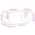vidaXL Konferenčný stolík biely 102x55x42 cm kompozitné drevo