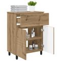 vidaXL Kozmetický stolík do kúpeľne Dub artisan 60 x 35 x 80 cm