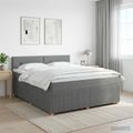 vidaXL Posteľ boxspring s matracom Tmavosivá 140 x 200 cm Látka
