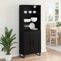 vidaXL Highboard 2 ks Čierny dub 69,5 x 34 x 180 cm