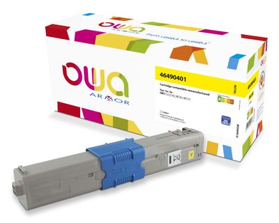 OWA Armor toner kompatibilný s OKI 46490401, 1500st, žltá/yellow