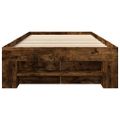 vidaXL Posteľný rám bez matraca dymový dub 90x190 cm kompozitné drevo
