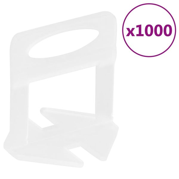 vidaXL Podložky na vyrovnávanie dlaždíc 1000 ks 2 mm