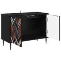 vidaXL TV skrinka OMMEN 69 x 33 x 50,5 cm Čierny dub Kompozitné drevo