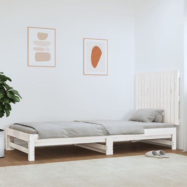 vidaXL Nástenné čelo postele biele 82,5x3x60 cm masívna borovica