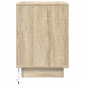 vidaXL Nočné skrinky s LED osvetlením 2 ks Dub sonoma 38x34x50 cm