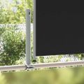 vidaXL Zaťahovacia bočná markíza na terasu 100x300 cm, čierna