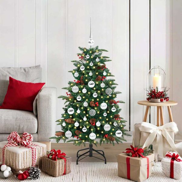 vidaXL Umelý vianočný stromček Zelená 120 cm PVC, kov a plast