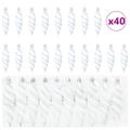 vidaXL Vianočná špirálová guľa 40 ks Biela 3 x 11 cm Plast