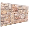 vidaXL Nástenné panely 10 ks 100 x 50 cm Svetlohnedá a biela EPS pena