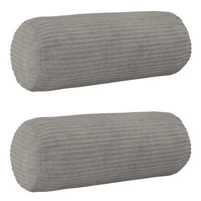 vidaXL Poťah na podložku 2 pcs HEERLEN Svetlosivá Ø 15 x 40 cm