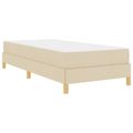 vidaXL Posteľ s pružinovým rámom s matracmi Krémová 90 x 190 cm látka