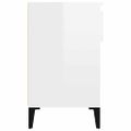 vidaXL Botník lesklý biely 102x36x60 cm spracované drevo