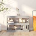 vidaXL Knižnica/deliaca stena betónová sivá 100x30x72 cm