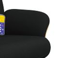 vidaXL Masážne sklápacie kreslo s podnožkou čierne látka