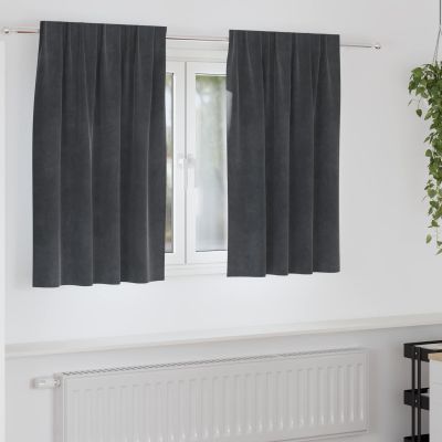 vidaXL Zatemňovacie závesy 2 pcs Svetlosivá 140 x 140 cm Zamat