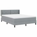 vidaXL Posteľ s pružinovým rámom Svetlosivá 200 x 160 cm látka