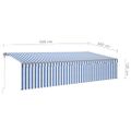 vidaXL Automatická markíza s tienidlom 6x3 m modro-biela