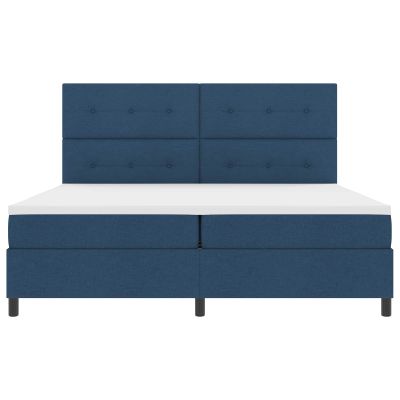 vidaXL Posteľ s pružinovým rámom Modrá 200 x 200 cm látka