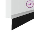 vidaXL Samolepiace tesnenia dverí s kefou 2 ks Strieborná 100 cm