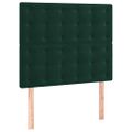 vidaXL Posteľ bez matraca tmavozelený 90x200 cm zamat
