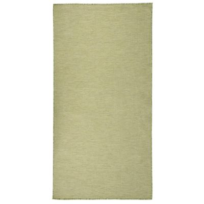 vidaXL Vonkajší koberec s plochým tkaním 100x200 cm zelený